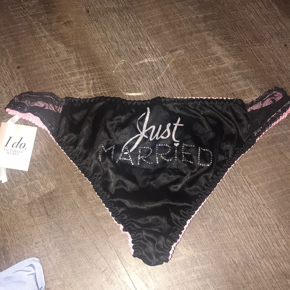 Victoria’s Secret “Just Married” bling underwear